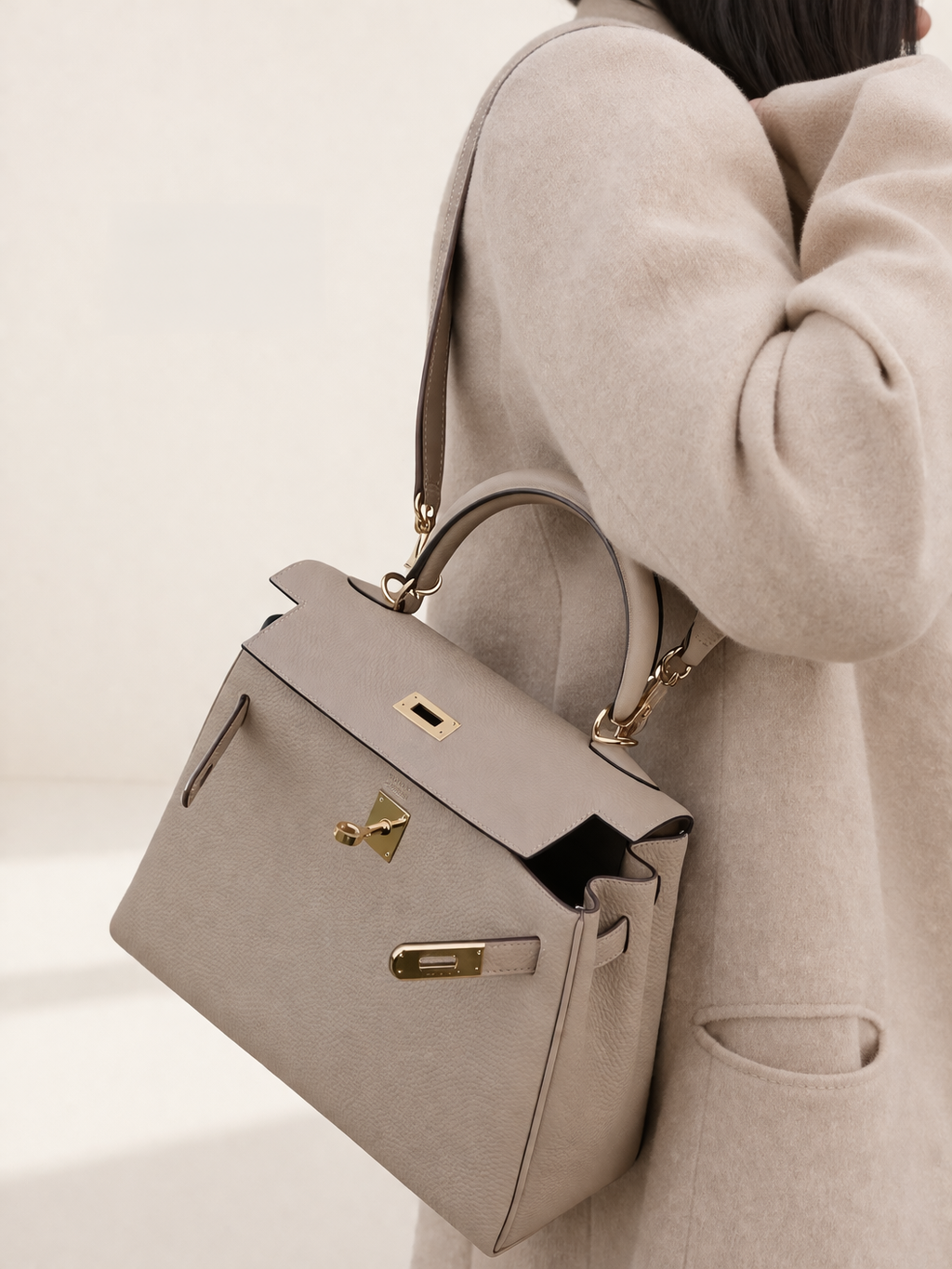 Wide Bag Strap for Hermès Kelly 25 & 28 | Handcrafted Leather 40mm