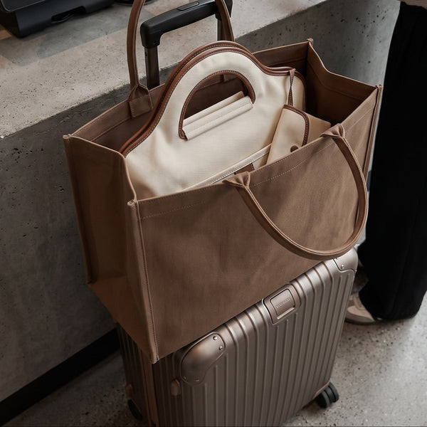 Inside hand luggage or a larger travel bag