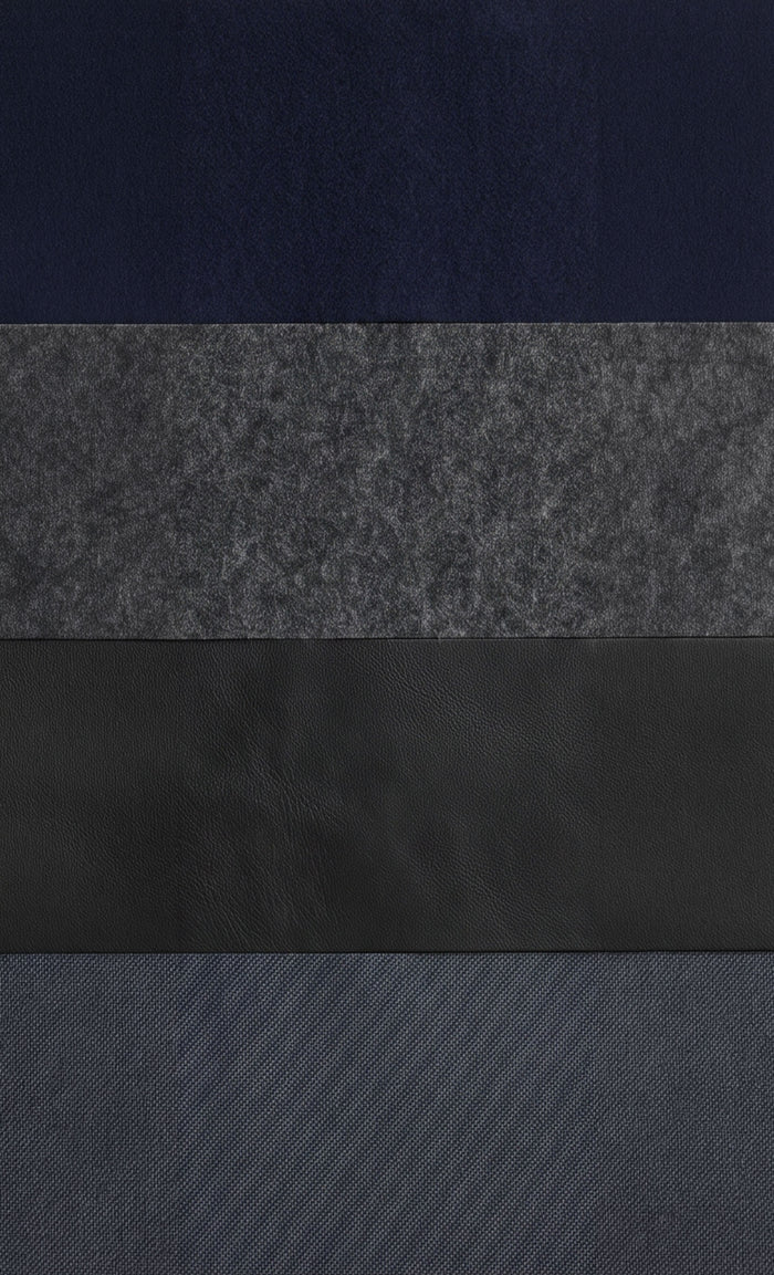 Navy, charcoal and black