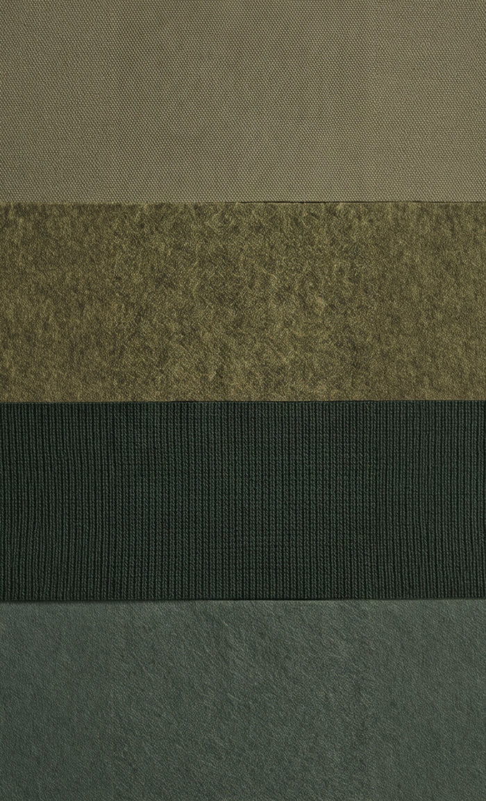 Olive, moss and countryside green