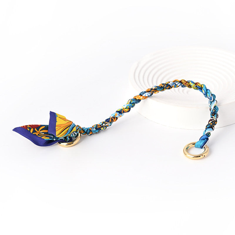 Silk Braided Scarf Strap for Hermès Mini Evelyne | Handcrafted