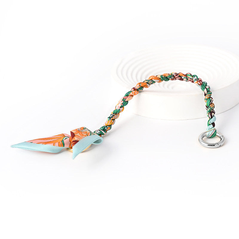 Silk Braided Scarf Strap for Hermès Mini Evelyne | Handcrafted